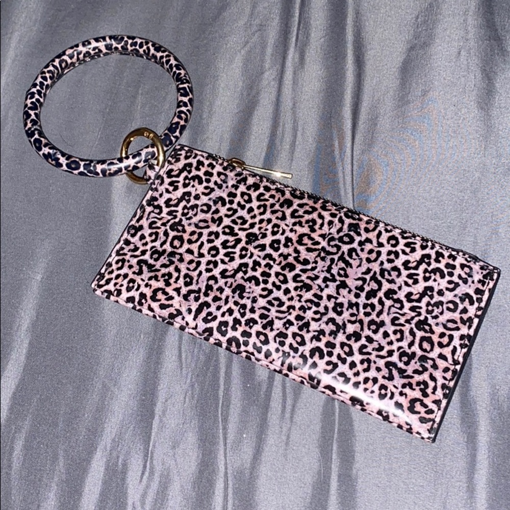 Leopard wristlet